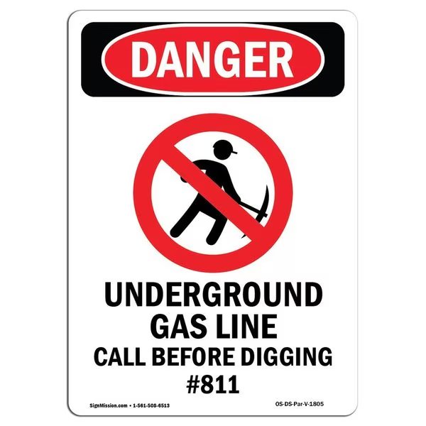 Safety Sign, OSHA Danger, 10